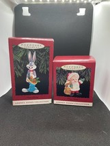 Hallmark Ornaments Bugs Bunny Elmer Fudd Christmas Ornaments 1993 Original Boxes - £11.38 GBP