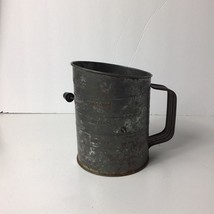 Vtg. Bromwell’s Metal Measuring Sifter 3 Cup With Black Handle - €8,41 EUR