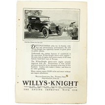 Vintage 1923 Willys Knight Touring Sedan Print Ad Willys Overland Toledo... - £5.20 GBP