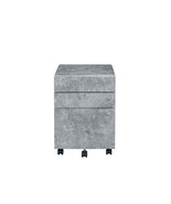 Jurgen Filing Cabinet, Faux Concrete &amp; Silver Finish - $3,678.44 MXN