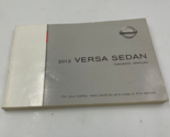 2012 Nissan Versa Sedan Owners Manual Handbook OEM H04B09059 - $22.27