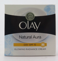 Olay Natural Aura Day SPF 15 Glowing Radiance Cream 1.7 oz / 50 g - £11.84 GBP