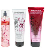 Vitabath Pomegranate Bellini Blush Daily Body Cream Care  3- Pc Gift Set - £28.44 GBP