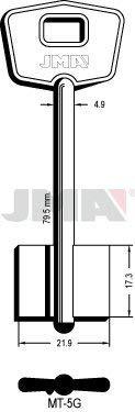 MT-5G JMA/MOTTURA Key Blank - $5.42