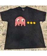 Gildan Pac-Man Pinky &amp; Dots Pink Ghost Black Men&#39;s L Large Video Game T-... - £11.73 GBP