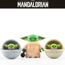 3pcs/set Baby Yoda and Baby Cot - Star Wars The Mandalorian Minifigures Toy Gift - £7.95 GBP