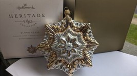 Hallmark Heritage Blown Glass Snowflake Christmas Poland  - $39.00