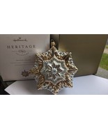 Hallmark Heritage Blown Glass Snowflake Christmas Poland  - £31.25 GBP