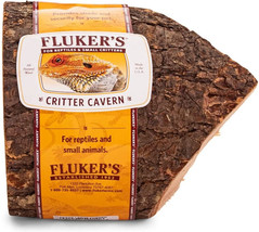 Flukers Critter Cavern Corner Half-Log for Reptiles and Small Animals Large - 1  - £16.31 GBP