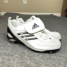 Adidas Mens Baseball Cleat 16 White Black Metal Softball Diamond King 9 Meta - $19.98