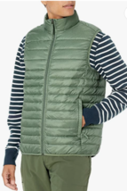 Amazon Essentials Mens Lightweight Water-Resistant Packable Puffer Vest XS green - £26.00 GBP