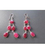 Hand Made Pierced Ear Earrings 30 ct Natural Opaque Rubies New Condition... - $26.82 CAD
