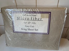 Soft as a Cloud Micro Fiber Soft &amp; Silky Easy Care King Sheet Set - $24.74