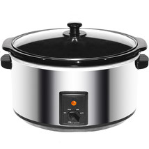 Brentwood 8.0 Quart Slow Cooker Stainless Steel - £76.06 GBP