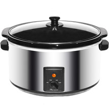 Brentwood 8.0 Quart Slow Cooker Stainless Steel - £75.96 GBP