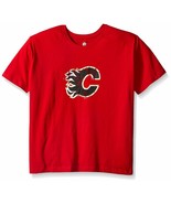 NHL Calgary Flames Women&#39;s Short Sleeve Scoop Neck Screen Print T-Shirt,... - £9.37 GBP