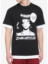 Goth Emo Punk Rave Zombie Makeout Club Staying Dead Twofer T-Shirt XS Un... - £19.74 GBP