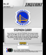 2021 PANINI INSTANT STEPHEN CURRY #62 ALL TIME 3 POINT LEADER CHRIS ROCK - $11.87