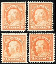 509, Mint FVF NH 9¢ Franklin Four Fresh Stamps CV $100 - Stuart Katz - £39.29 GBP