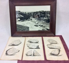1870s John K Hillers Photograph Oraibi Moki Town 3 Etchings Of Rocks River Gila - £114.60 GBP