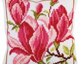 Collection D&#39;Art Cushion KIT/Magnolia FLOWERS/40 X 40, Multi, 40 x 40cm - £17.49 GBP