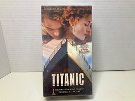 NEW &amp; SEALED Vintage Titanic VHS Boxed 2-Set Cassettes 1998 Leonardo DiCaprio - £33.32 GBP
