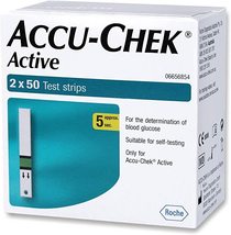 Accu-Chek Active Strips, 100 (50x2) (Multicolor) - £22.35 GBP