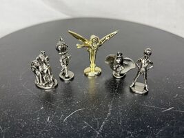Disney Classic Character Monopoly Pieces Pewter 2001 Edition Set of 5 - $10.00
