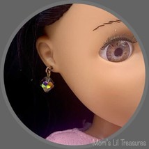 Clear Gray Crystal Drop Dangle Doll Earrings · 14 Inch Fashion Doll Jewelry - £3.91 GBP
