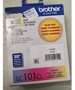 Genuine Brother LC 101 CL  Ink Cartridge Magenta Cyan Yellow Expires 05/... - €12,68 EUR