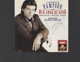 An Old Song Re-Sung CD / SIGNED / Thomas Hampson / American Concert Songs - £15.48 GBP