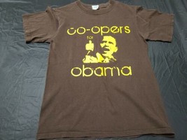 Barack The Vote 2008 Co-opers for Obama Shirt Small Brown Civil Rights BLM - £3.91 GBP