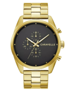 Caravelle by Bulova Chrono Gold Tone Quartz Men&#39;s 44 mm Watch NWT a beau... - $127.44 CAD