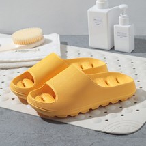 New Women Indoor Slippers Thick Sole Cut-out Summer Shoes Woman Men Bathroom Sli - £19.47 GBP