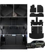 Kia Telluride Floor Mat Set w Cargo Liner Mat For 7/8 Seats w Back Seat Cover - £53.14 GBP