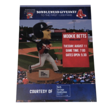 Mookie Betts Portland Sea Dogs Bobblehead Giveaway Promotional Sign Post... - $98.99