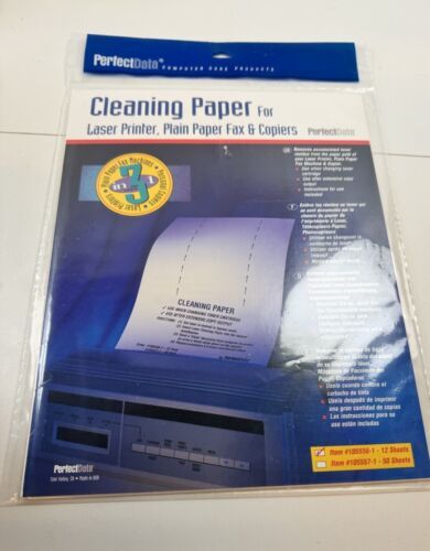 Perfect data Laser &amp; inkjet Printer Cleaning Sheet (8.5 x 11&quot;) 12 Sheets - $14.77