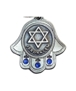 3 gems hamsa keychain Star of David Jerusalem KeyRing Hebrew Travelers P... - £7.47 GBP