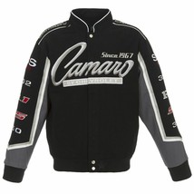  Camaro Racing Embroidered Cotton Collage Jacket  JH Design Black new - £117.46 GBP