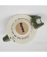 Vintage Rotex Label Maker 402500 1/2” Tape Labeler Avocado Green 70s 80s... - £11.71 GBP