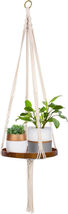 Macrame Plant Shelf Hangers-Indoor Hanging Planter Decorative Pot Holder with Be - £26.31 GBP