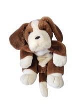 Mango Teddy Bear Co.  Brown White Puppy 17” Plush Backpack Adjustable Vintage - £31.16 GBP