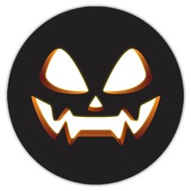 Scary Halloween Pumpkin : Gift Coaster Fall Autumn Face Decoration - £3.94 GBP
