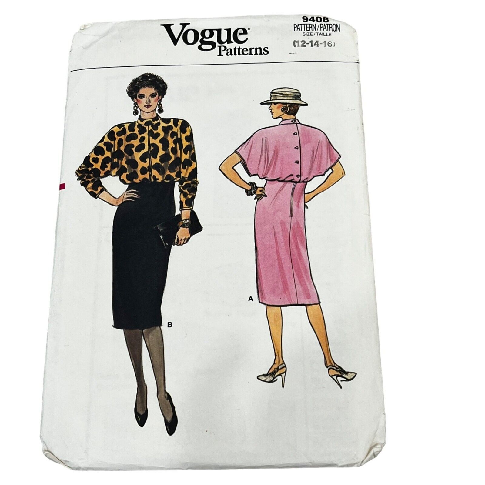 Vogue Vintage Sewing Pattern 9406 Misses&#39; Dress Size 12-14-16 - $7.68