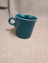 Fiestaware Teal Turquoise Tom &amp; Jerry Handle Coffee Mug Cup 10oz Fiesta ... - $9.41