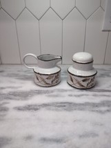 Midwinter Stonehenge Wild Oats Covered Sugar Bowl &amp; Creamer, Vintage Wed... - £23.85 GBP