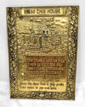 Vintage Boosey &amp; Hawkes Pressed Brass Thatched Cottage Bless This House ... - $29.21