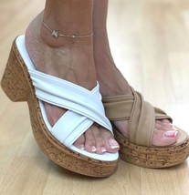 Italian Shoemakers Allegro High Wedge Slip On Platform Sandals Choose Sz/Color - £40.37 GBP