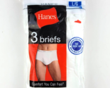 Hanes Mens White Underwear Briefs Sz L 3 pack 2007 Slightly Imperfect NE... - £20.15 GBP