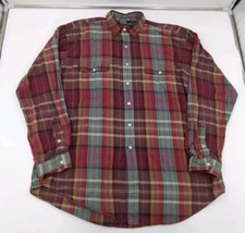 Vintage Ralph Lauren Men&#39;s Long Sleeve Plaid Button-Up Shirt Men&#39;s Size ... - £19.76 GBP